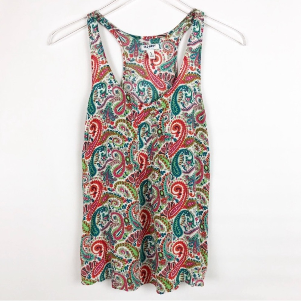 Old Navy Paisley Racerback Tank